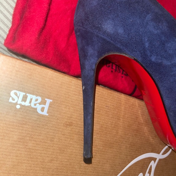 Christian Louboutin Pigalle Follies 100mm Navy - Picture 5 of 16